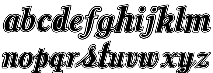oil Font LOWERCASE