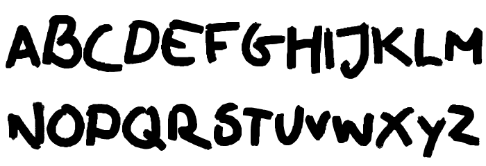 oilhand Font LOWERCASE