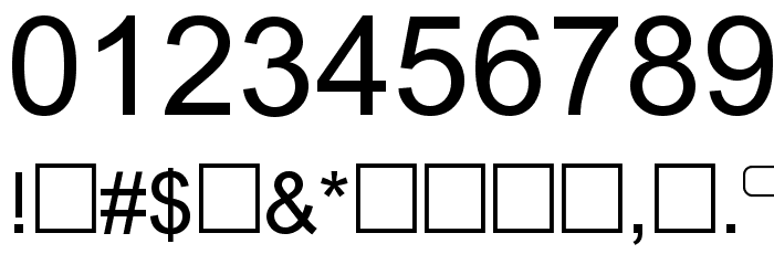 OjibwayNormal Font OTHER CHARS