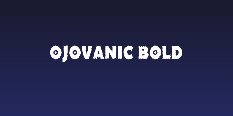Ojovanic Bold Social Header