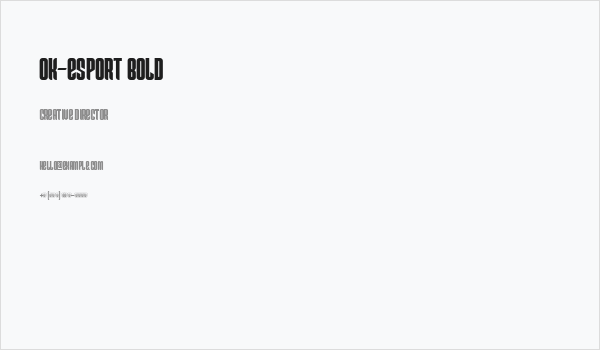 Ok-Esport Bold Business Card