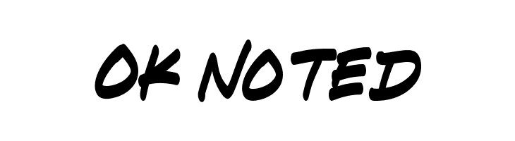 Ok Noted  font caratteri gratis