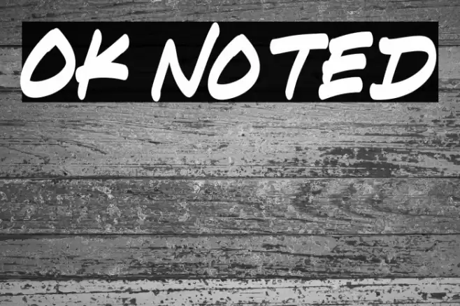 Ok Noted Font examples