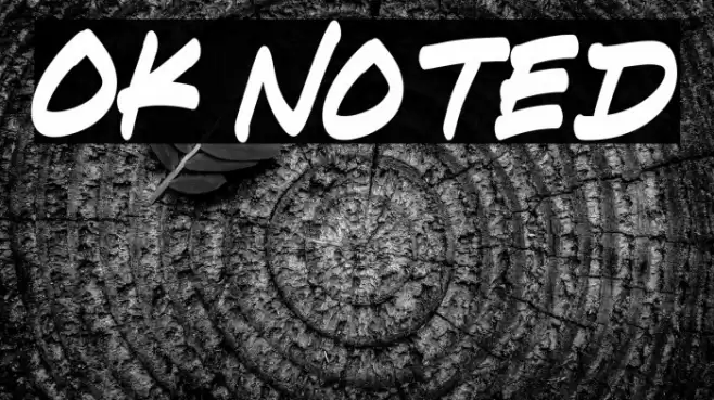 Ok Noted Font examples