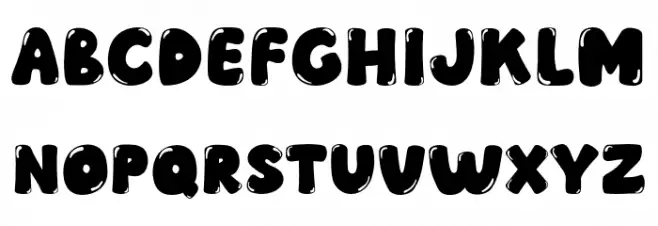 Okay Jelly Font Litere mari