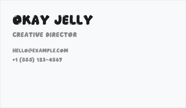 Okay Jelly Business Card