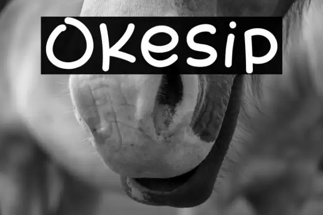 Okesip Font examples