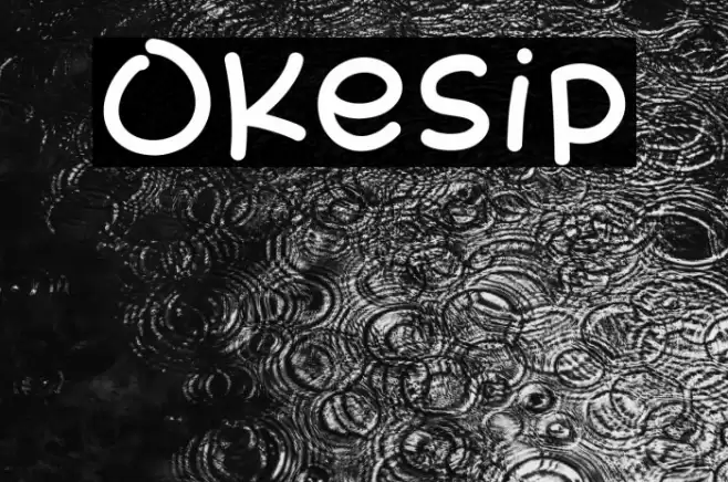 Okesip Font examples