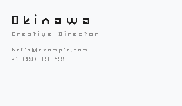 Okinawa Business Card