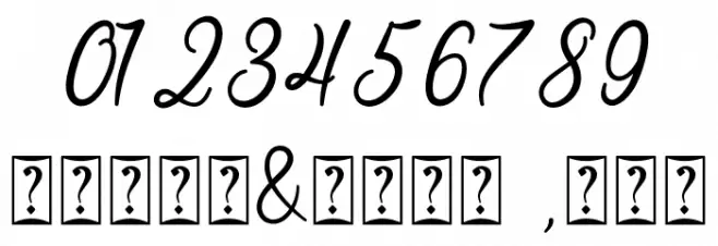 Oklahoma Script Font OTHER CHARS