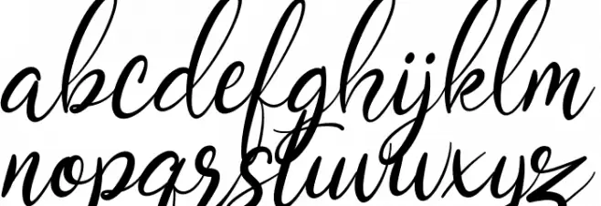 Oklahoma Script Schriftart Kleinbuchstaben