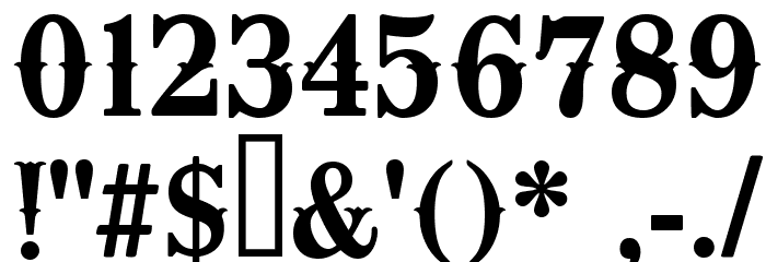 Oklahoma Font OTHER CHARS