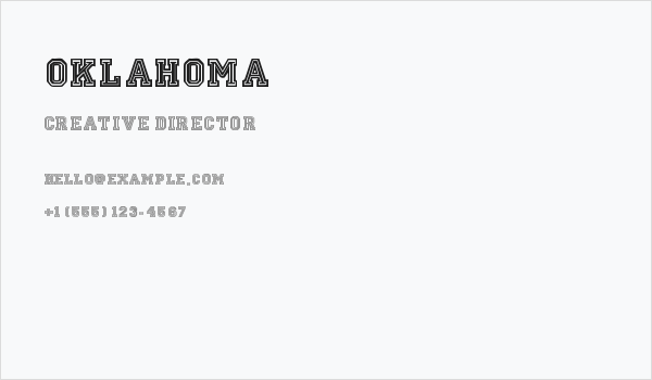 Oklahoma Business Card