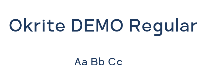 Okrite DEMO Regular Font Preview