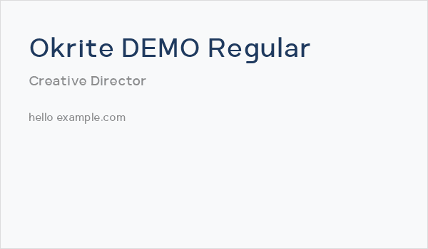 Okrite DEMO Regular Business Card