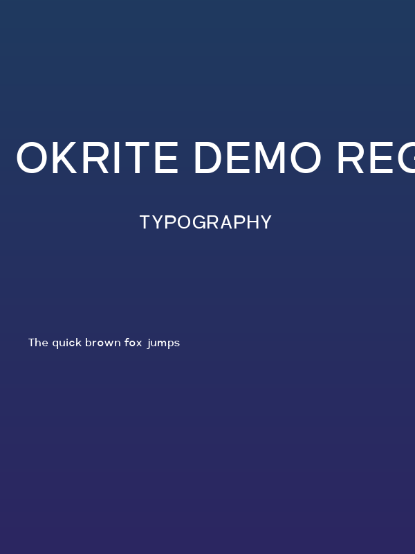 Okrite DEMO Regular Poster