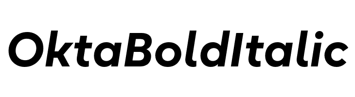 Okta Bold Italic  font caratteri gratis