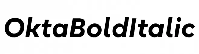 Okta Bold Italic  フリーフォントのダウンロード