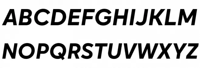 Okta Bold Italic Schriftart Groß