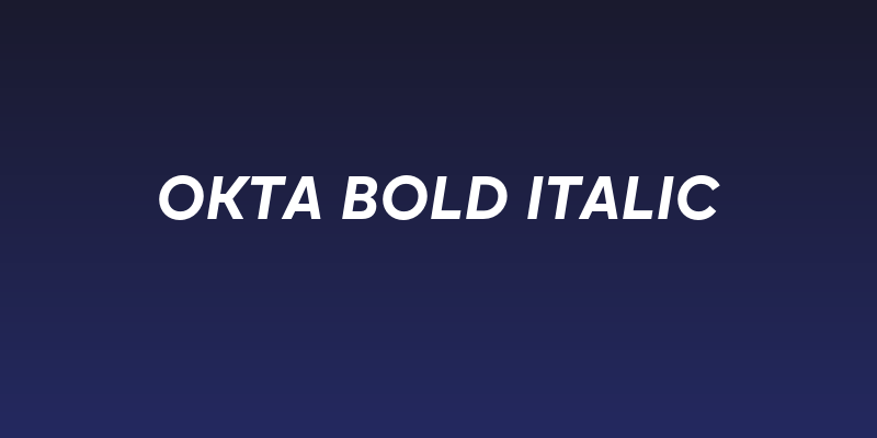 Okta Bold Italic Social Header