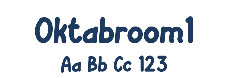 Oktabroom1 Font Preview