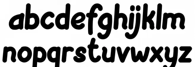 Oktabroom フォント 小文字