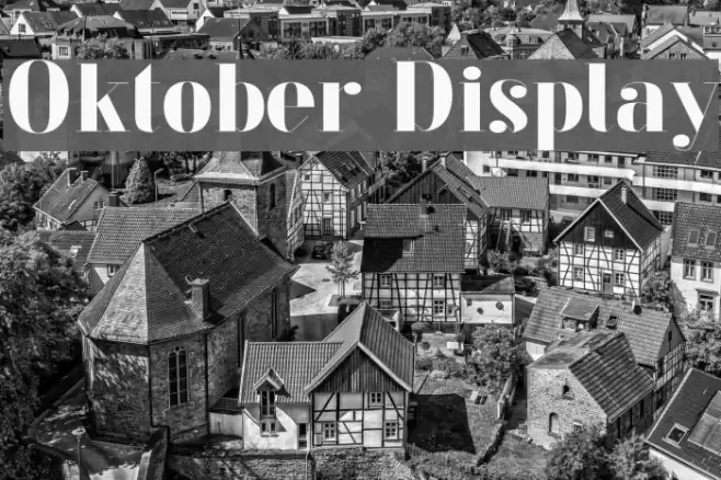 Oktober Display Font examples