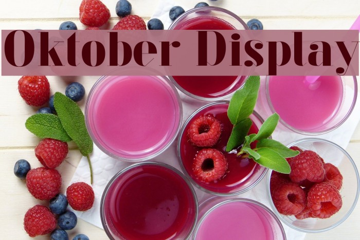 Oktober Display Fuentes examples