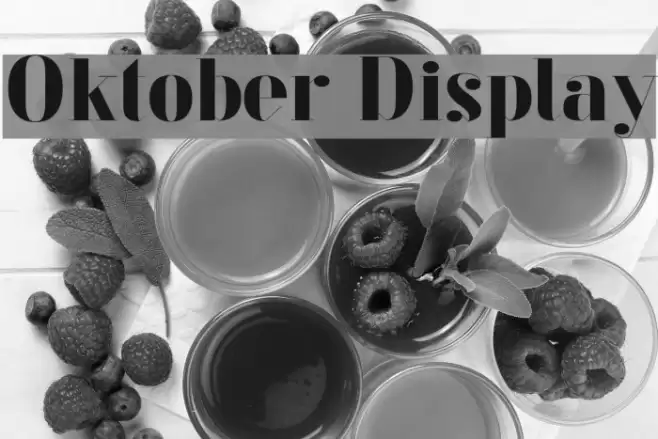 Oktober Display Font examples