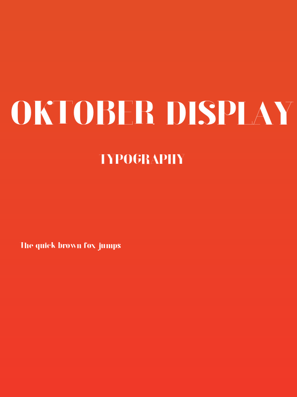 Oktober Display Poster