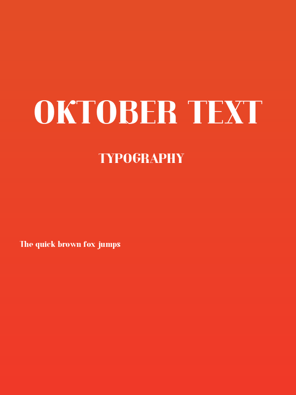 Oktober Text Poster