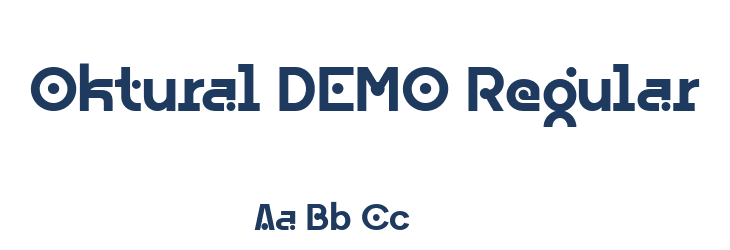 Oktural DEMO Regular Font Preview