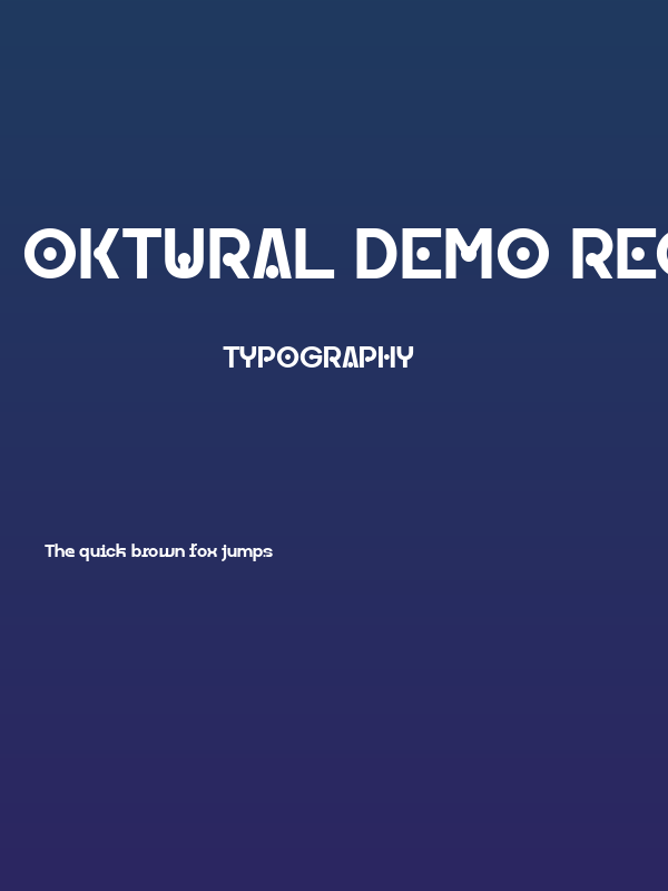 Oktural DEMO Regular Poster