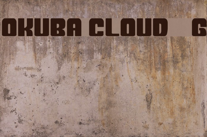 Okuba Cloud__G Font examples