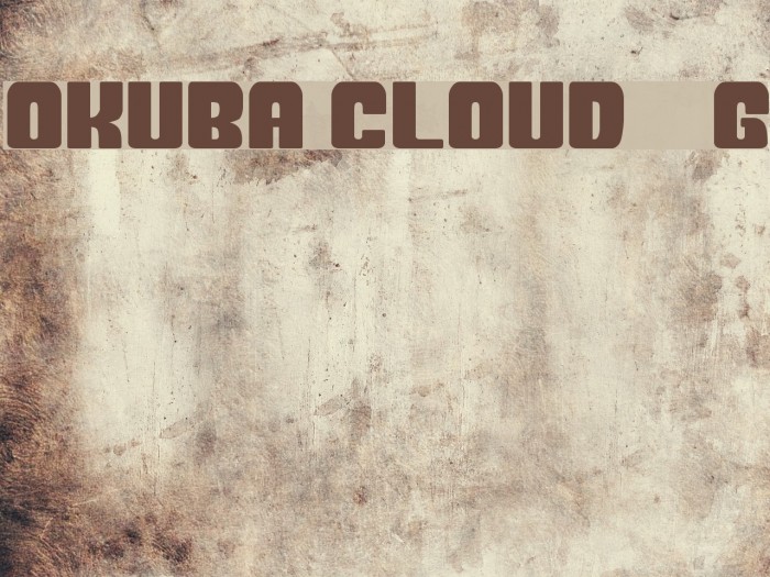 Okuba Cloud__G Font examples