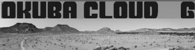 Okuba Cloud__G Font examples