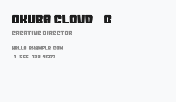 Okuba Cloud__G Business Card