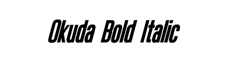 Okuda Bold Italic Font