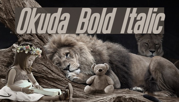 Okuda Bold Italic Font examples