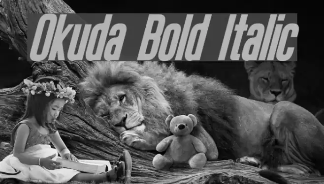 Okuda Bold Italic Font examples