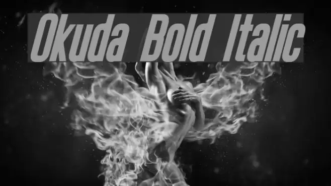 Okuda Bold Italic Font examples