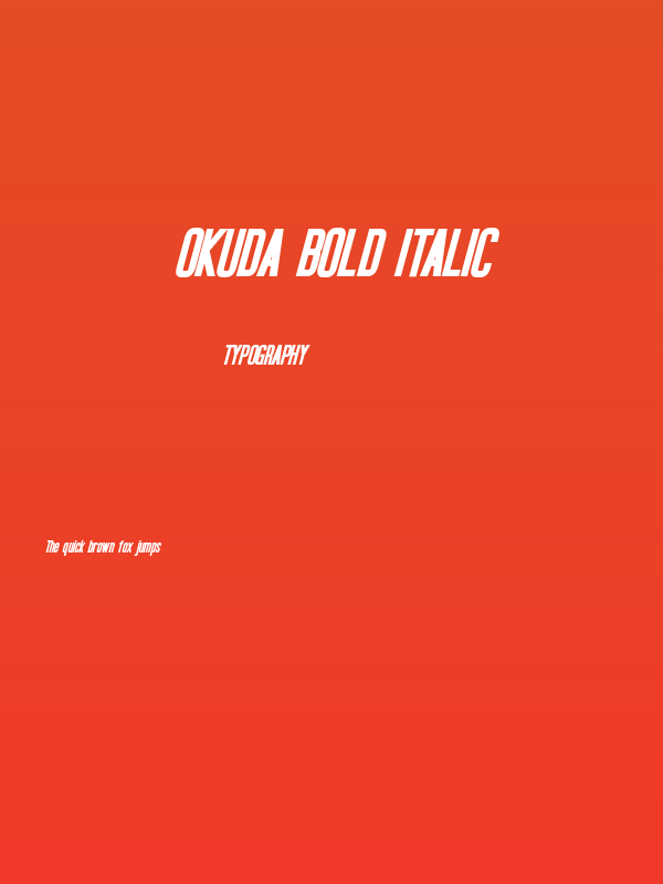 Okuda Bold Italic Poster