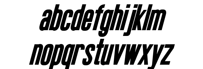 Okuda Bold Italic Font LOWERCASE