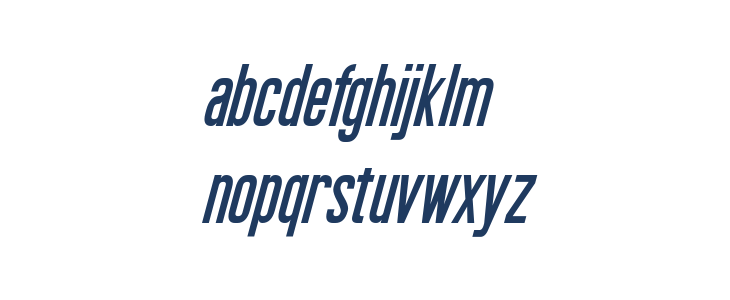 Okuda Italic Lowercase