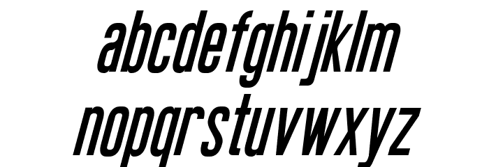 Okuda Italic Font LOWERCASE