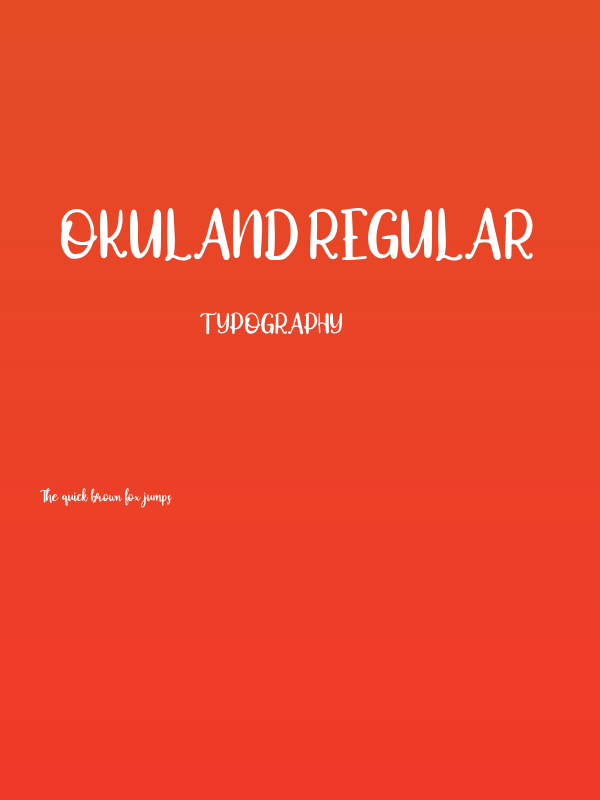 Okuland Regular Poster