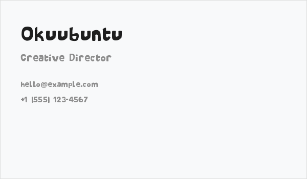 Okuubuntu Business Card