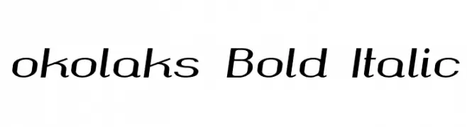 okolaks Bold Italic  नि: शुल्क फ़ॉन्ट्स डाउनलोड