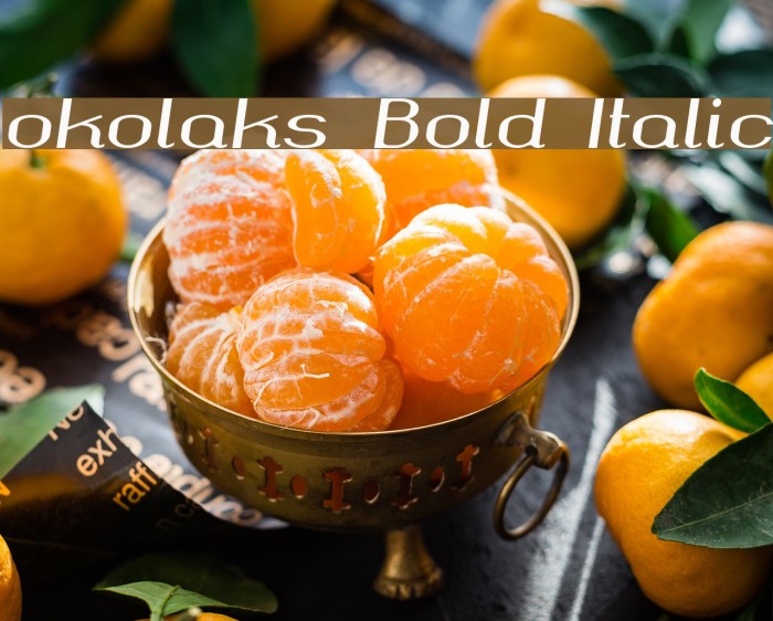 okolaks Bold Italic Font examples