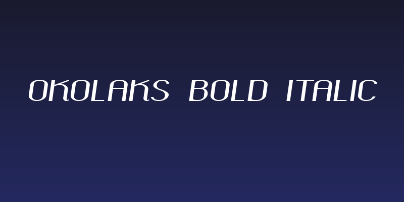 okolaks Bold Italic Social Header